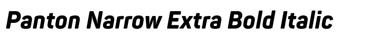 Panton Narrow Extra Bold Italic